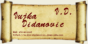 Vujka Didanović vizit kartica